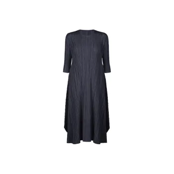 PLEATS PLEASE ISSEY MIYAKE Long-Sleeved Dresses Women's Dark Color Marine Blue