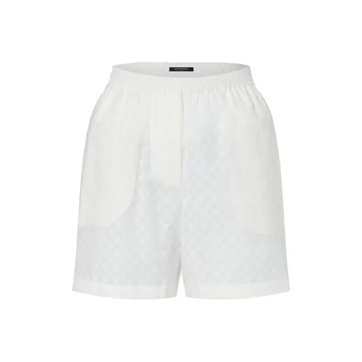 LOUIS VUITTON Monogram Fil Coupé Pajama Shorts-0