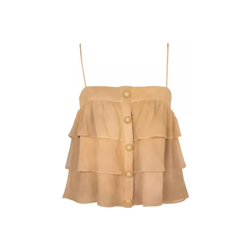 BALMAIN Slip Dresses Women's Brown-0