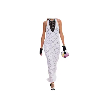 CHANEL Sleeveless Dresses Women's White