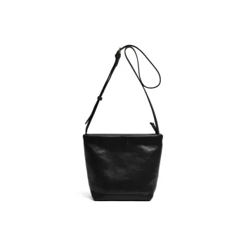 COCOEVA Top Grain Cow Leather Shoulder Bag, Crossbody Bag Regular Women's Black/Coffee