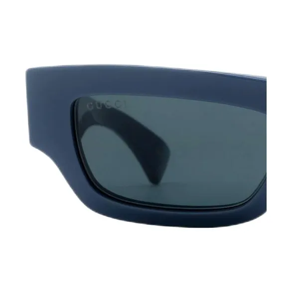 GUCCI Acetate Rectangular Sunglasses Men's Blue-2