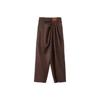 LOEWE SS25 Casual Pants Women's Chocolate Brown