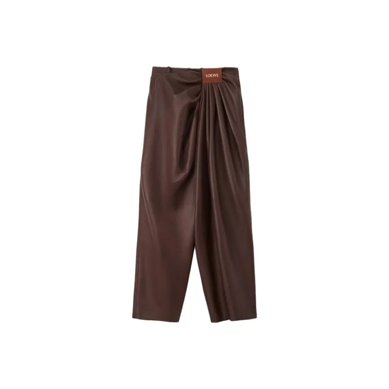LOEWE SS25 Casual Pants Women's Chocolate Brown-0