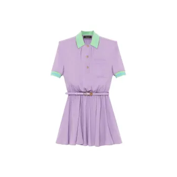 VERSACE Long-Sleeved Dresses Women's Purple