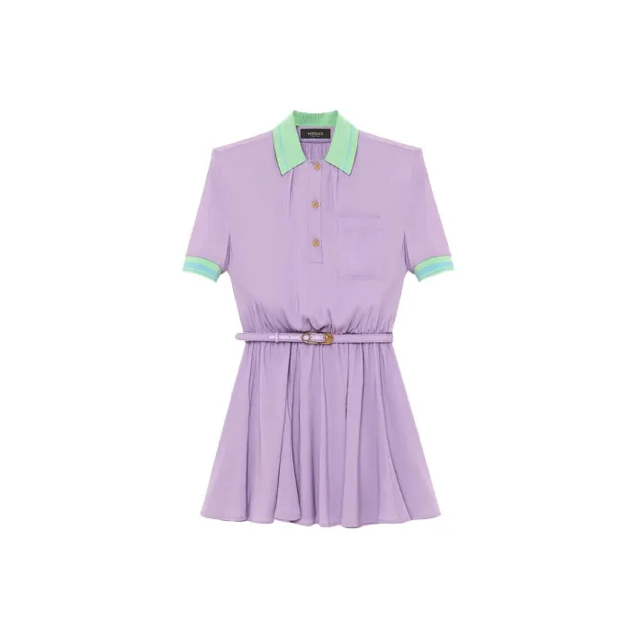 VERSACE Long-Sleeved Dresses Women's Purple-0