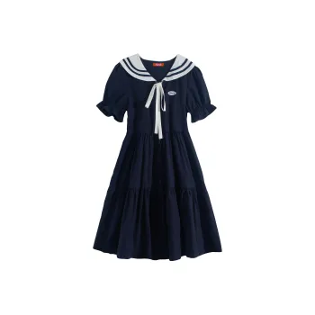RTNH Short Sleeved Dresses Women's Navy Blue