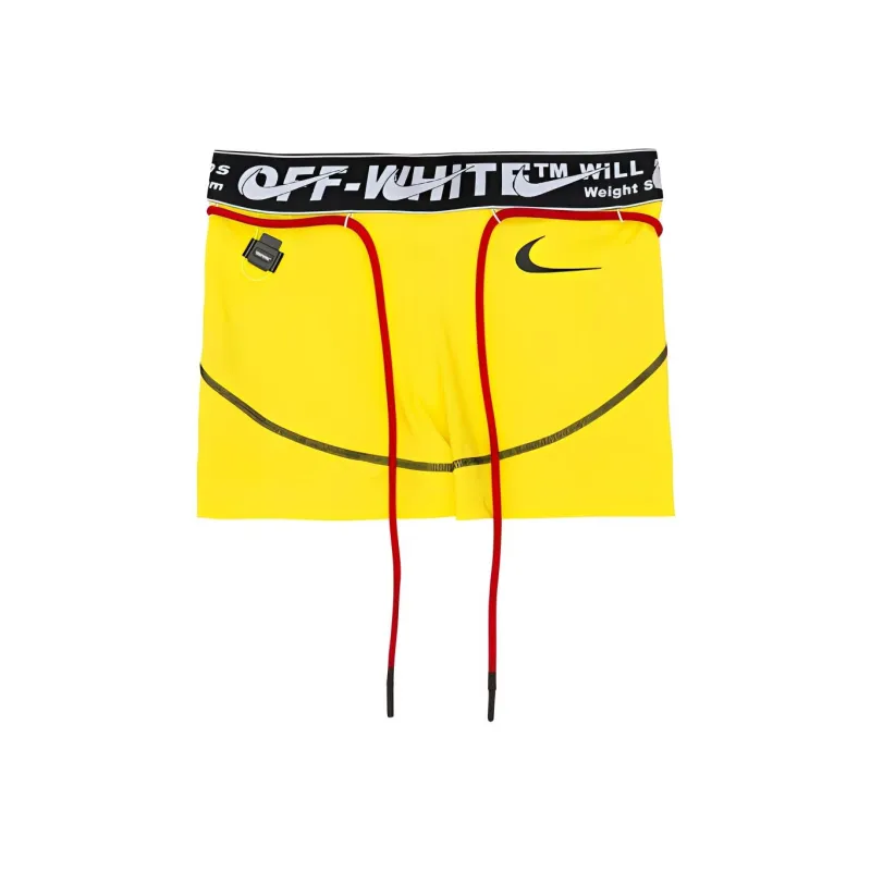 OFF WHITE X Nike Women's Training Shorts Opti Yellow-0