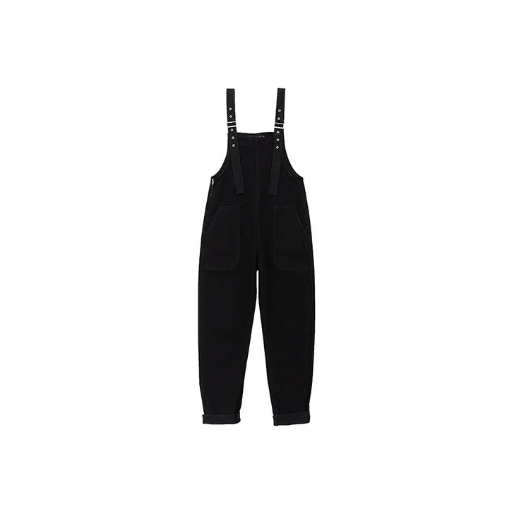 SOON FLOWER Overalls Summer Women's Black-0