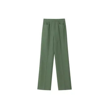 Roselingling Casual Pants Women's Gray Green