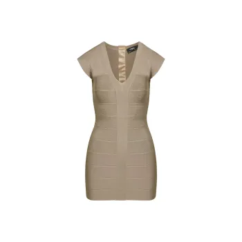 ARITZIA FW24 Ten Flicker Dress Short-Sleeved Dresses Women's Fluent Taupe/Taupe