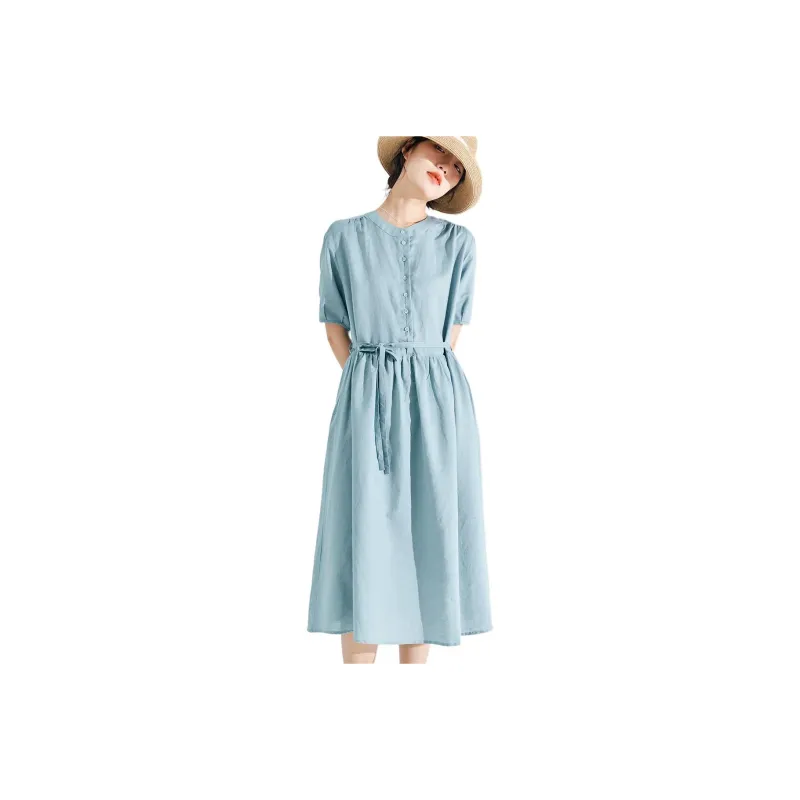 ZIMO Short Sleeved Dresses Women's-2
