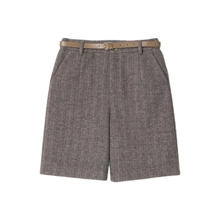 YINER GoodLand Casual Shorts Women's Coffee-0