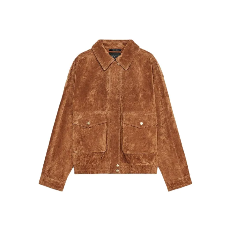 ZARA Jackets & Coats Women's Dark Camel-0