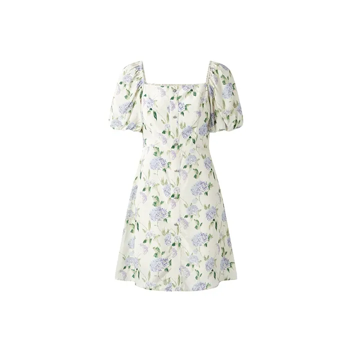PEACEBIRD Short Sleeved Dress Women's Multicolor Pattern-0