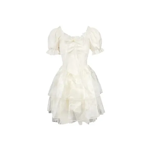 COVT Short Sleeved Dresses Women's Apricot