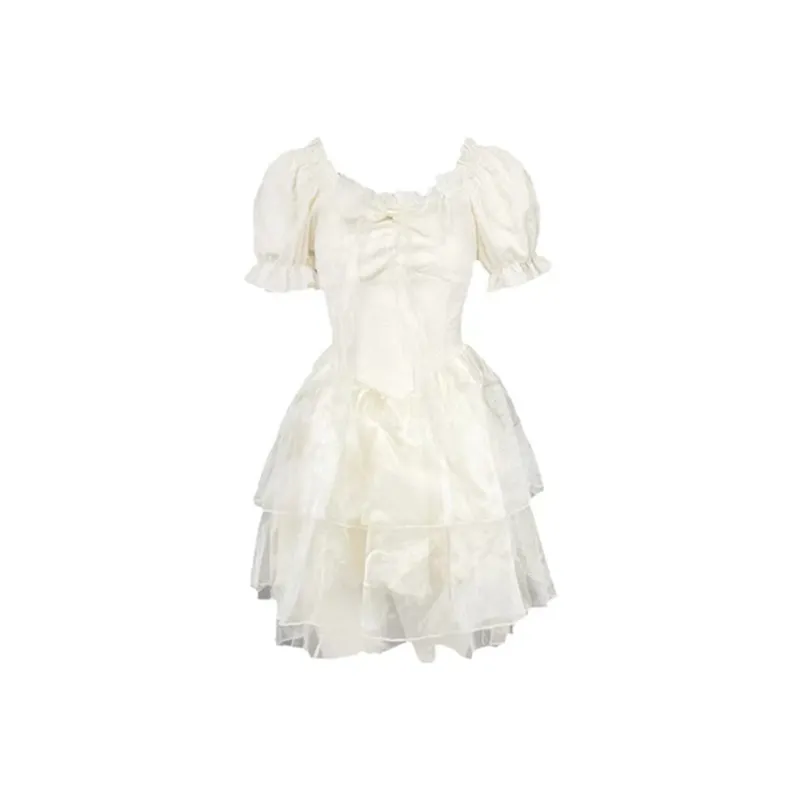 COVT Short Sleeved Dresses Women's Apricot-0