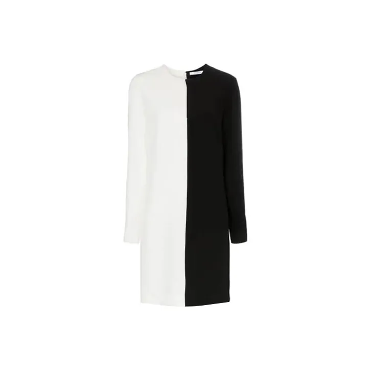 Givenchy Long Sleeved Dress Women's Black White-0
