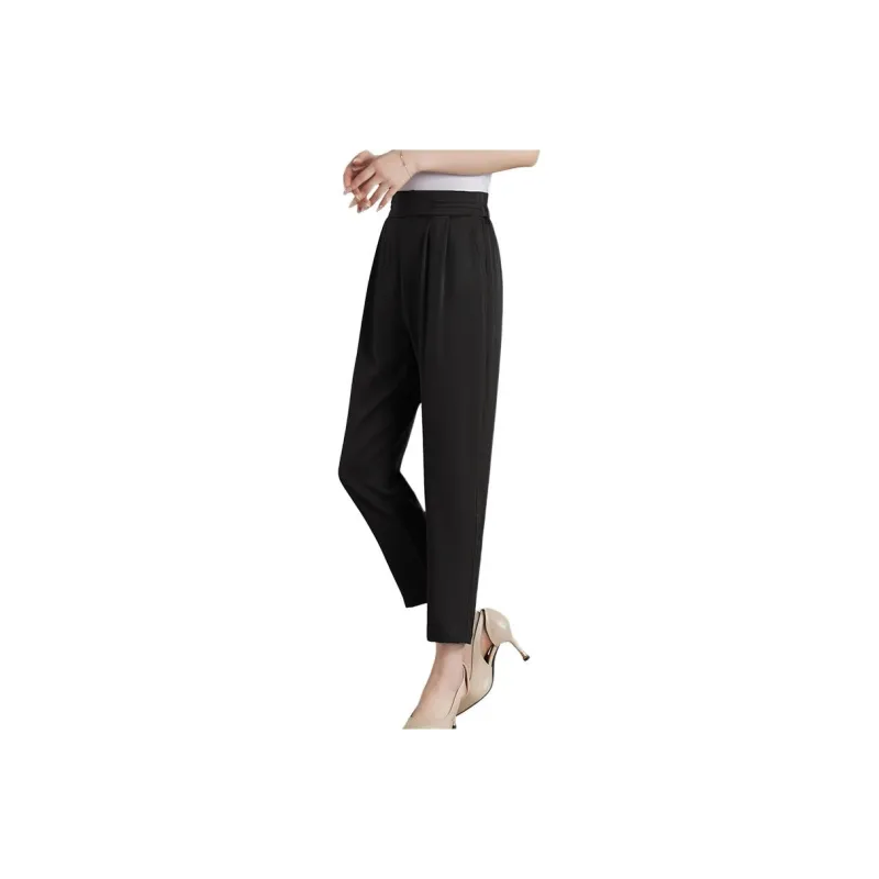 Yi Mengyuan Silk Casual Pants Women's-2