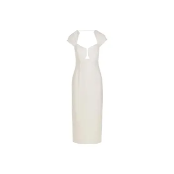 ROLAND MOURET Short-Sleeved Dresses Women's White