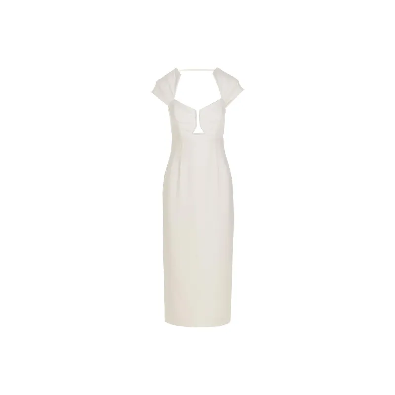 ROLAND MOURET Short-Sleeved Dresses Women's White-0