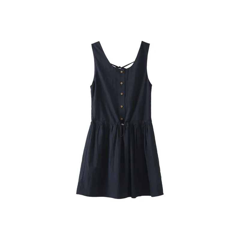 Fstudio Sleeveless Dress Women's Navy Blue-1