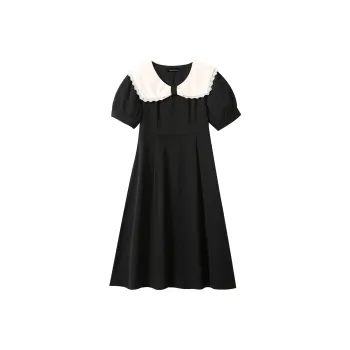 EIDOLON GRAIN Short Sleeved Dress Women's Black