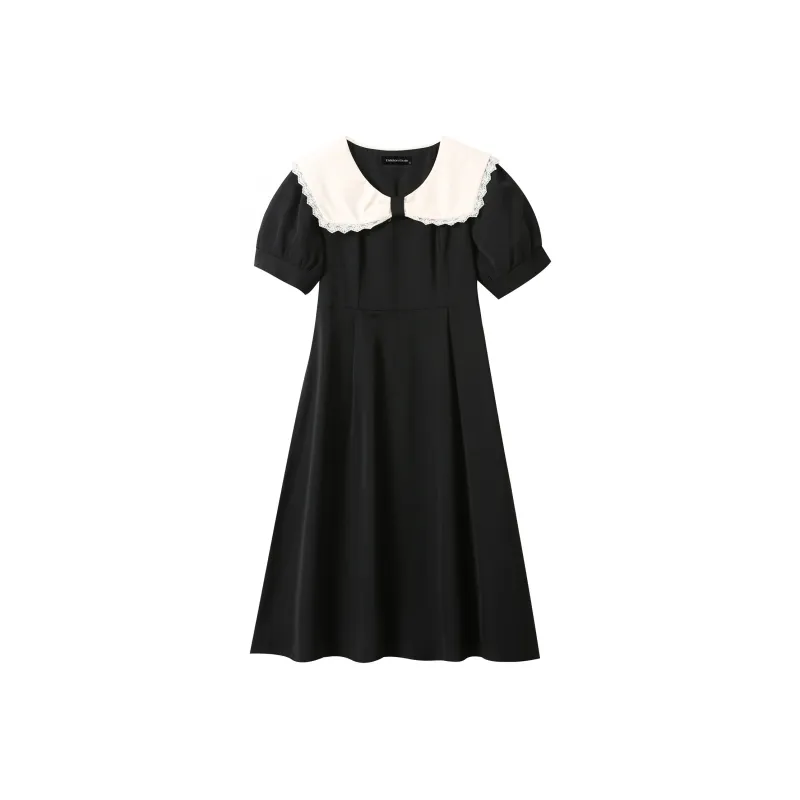 EIDOLON GRAIN Short Sleeved Dress Women's Black-0
