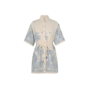 Zimmermann Ottie Belted Mini Dress