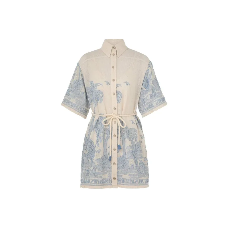 Zimmermann Ottie Belted Mini Dress-0