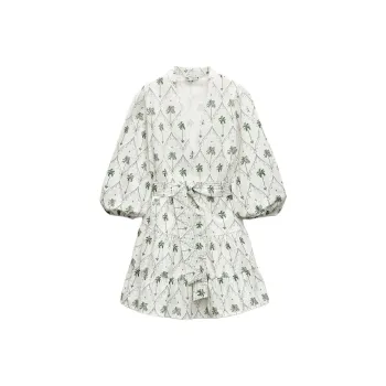 ZARA Long-Sleeved Dresses Women's Light Green