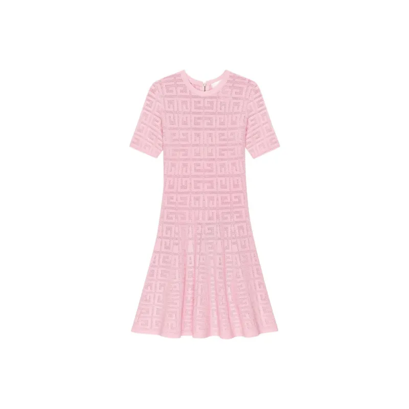 GIVENCHY SS22 Short Sleeved Dress Women's Pink-0