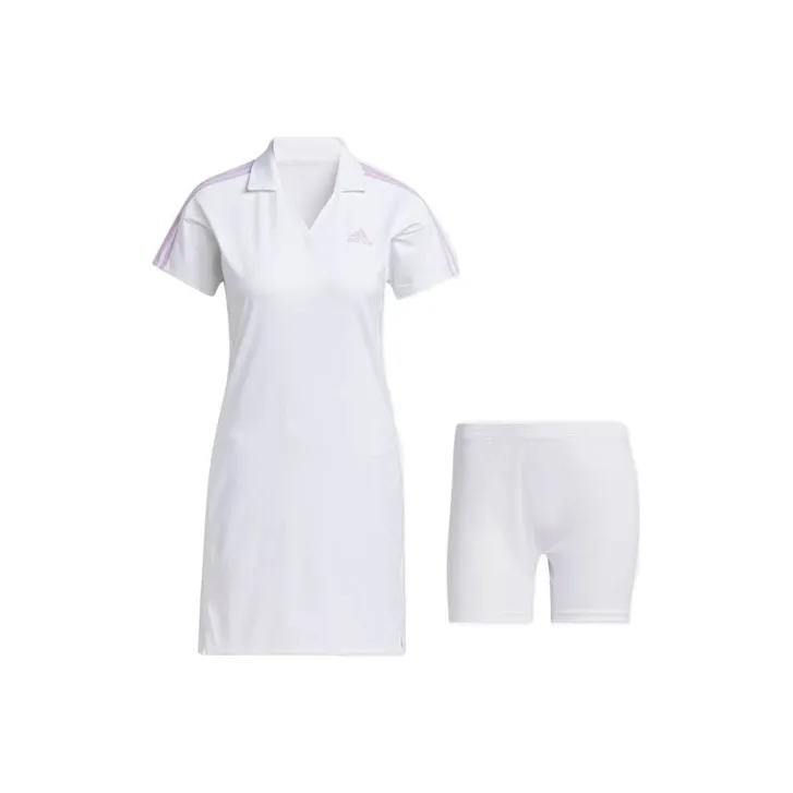Adidas Short-Sleeved Dresses Women's White-0