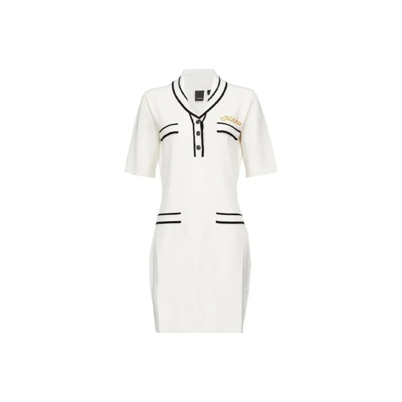 PINKO Short Sleeved Dresses Women's White-0