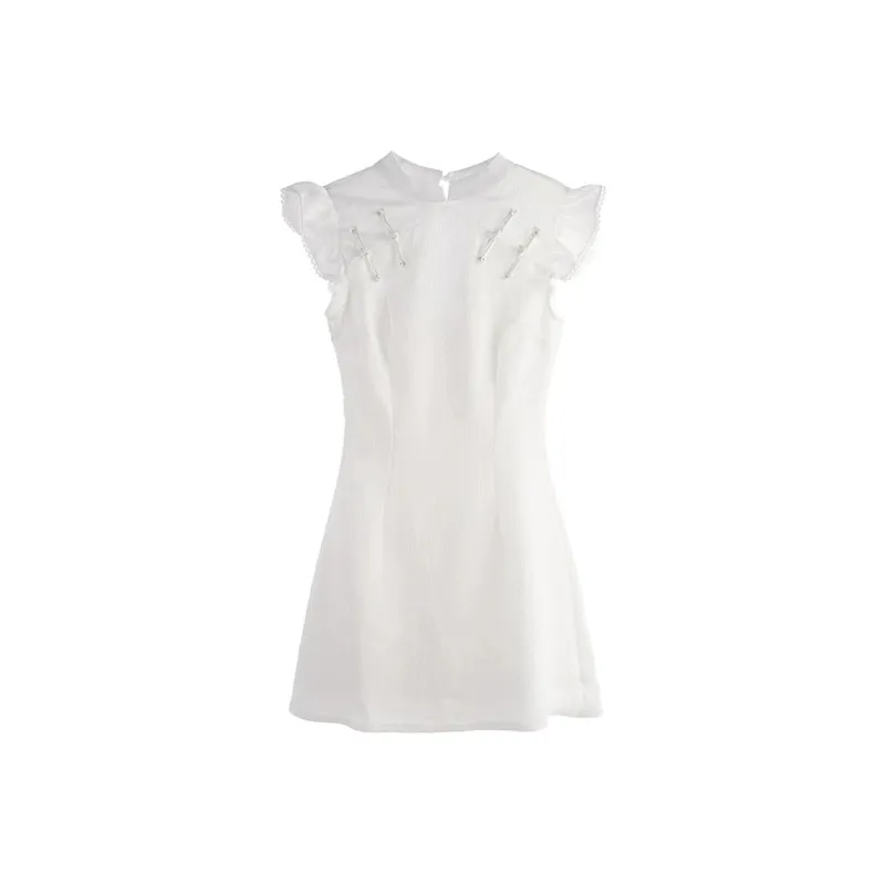 Incolore Short Sleeved Dresses Women's White-0
