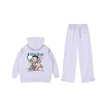 BETTY BOOP Sweatshirt Set Women's Purple