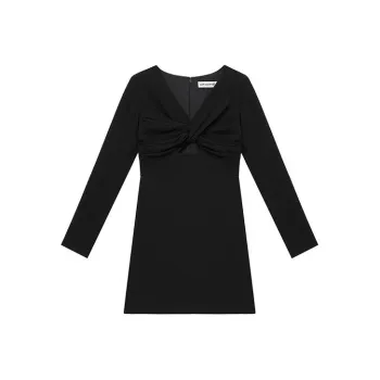 Self-portrait Long-Sleeved Dresses Women's Classic Black