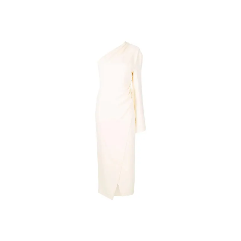 NANUSHKA One shoulder Midi Wrap Dress-0