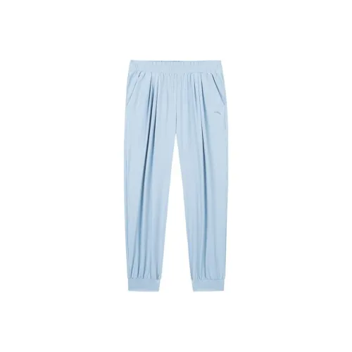 Anta Variety Training Collection Knitted Sports Pants Women's West Blue