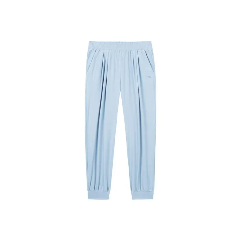 Anta Variety Training Collection Knitted Sweatpants Women's Xizi Blue-0