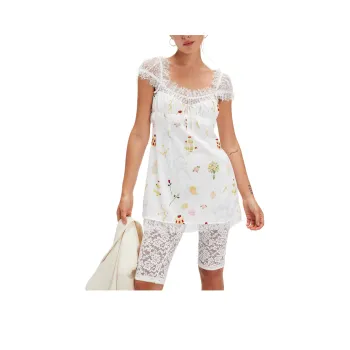 FOR LOVE & LEMONS Jeannine Mini Dress Short-Sleeved Dresses Women's WHITE/White