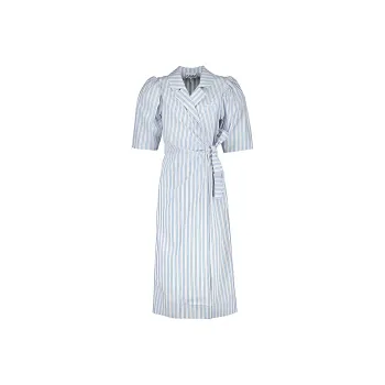 GANNI Short Sleeved Dress Women's Blue