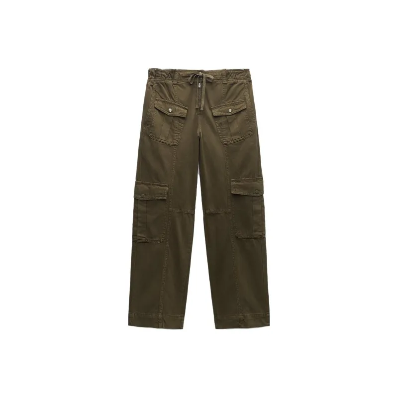 ZARA Cargo Pants Women's Khaki-0