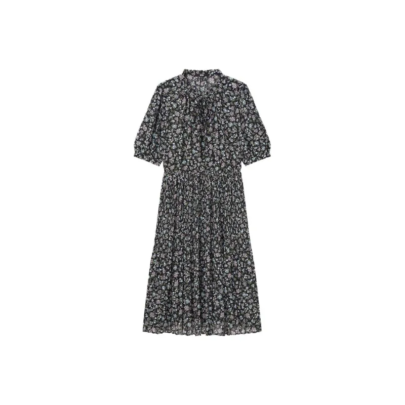 UNIQLO Short-Sleeved Dresses Women's Black-0
