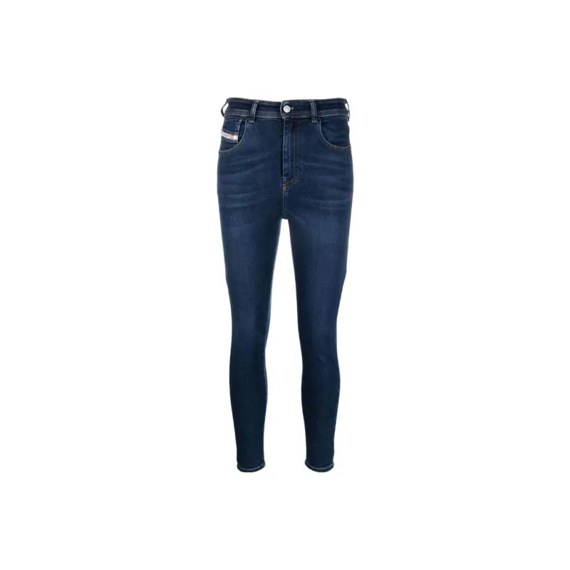 DIESEL Logo Patch Straight Cut Jeans-0
