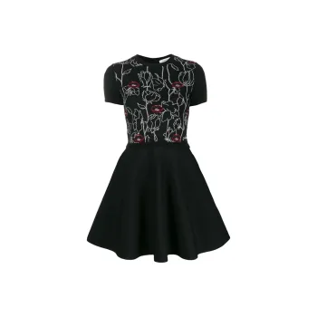 Valentino Short Sleeved Dresses Women's Black