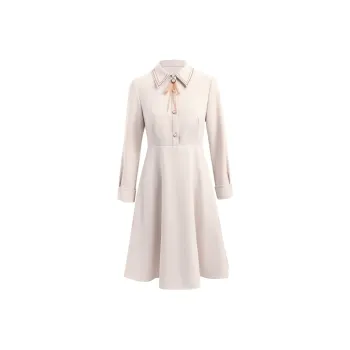 Olrain SS22 A Line Skirt Dress Apricot