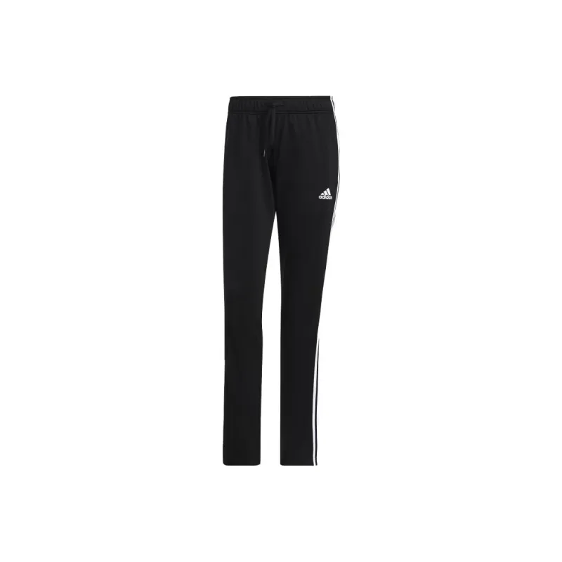 Adidas Women's Essentials Warm 3 Stripes Track Tracksuit Bottoms Black-0