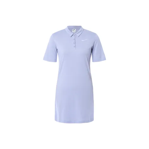 Nike Short Sleeved Dress Women's Mist Gray Blue