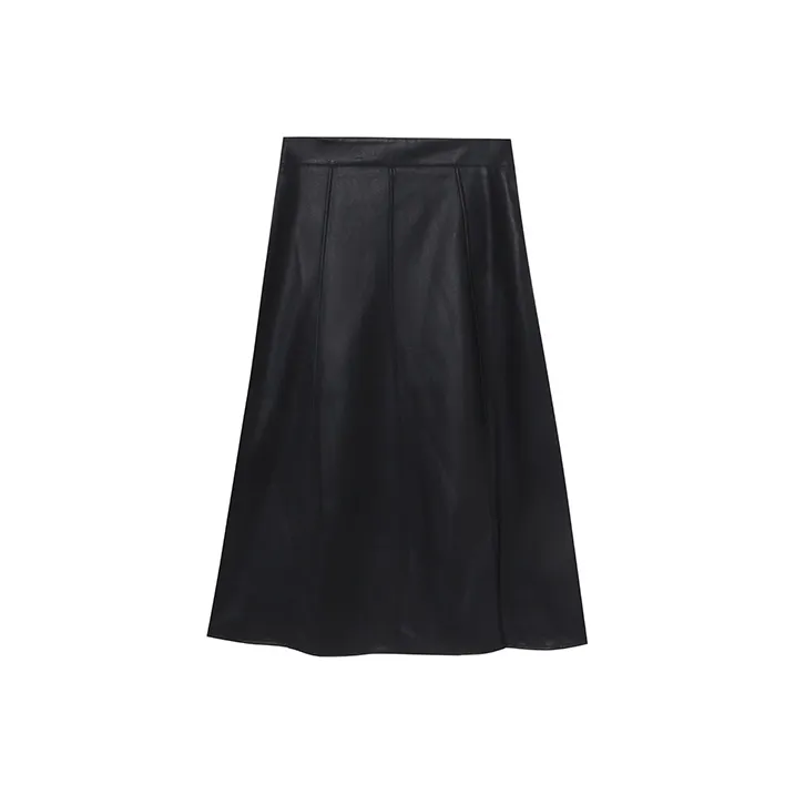 HAPG Leather Long Skirts Women's-0